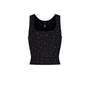 SKIMS Black Sparkle Soft Lounge Tank Top